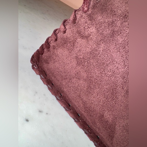 Cheval Firenze Burgundy Suede Shoulder Bag, NWT - Picture 11 of 13